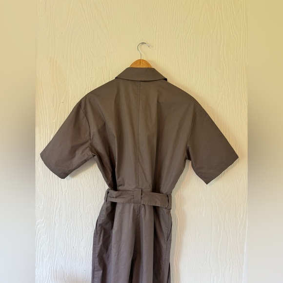 NWT Frank And Oak Clay Grey Taupe Utility Combat Oversized Parachute Jumpsuit - Picture 13 of 15